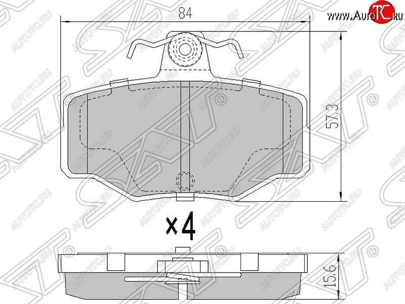 849 р. Колодки тормозные SAT (задние)  Nissan Almera  N16 - Primera ( седан,  2 седан,  2 универсал)  с доставкой в г. Набережные‑Челны