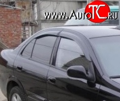 1 999 р. Дефлекторы окон (ветровики) Novline 4 шт. Nissan Almera G15 седан (2012-2019)  с доставкой в г. Набережные‑Челны