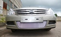 Сетка на бампер Russtal (хром) Nissan Almera G15 седан (2012-2019)