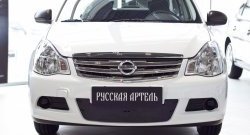 859 р. Зимняя заглушка решетки переднего бампера РА  Nissan Almera  G15 (2012-2019) седан  с доставкой в г. Набережные‑Челны. Увеличить фотографию 2