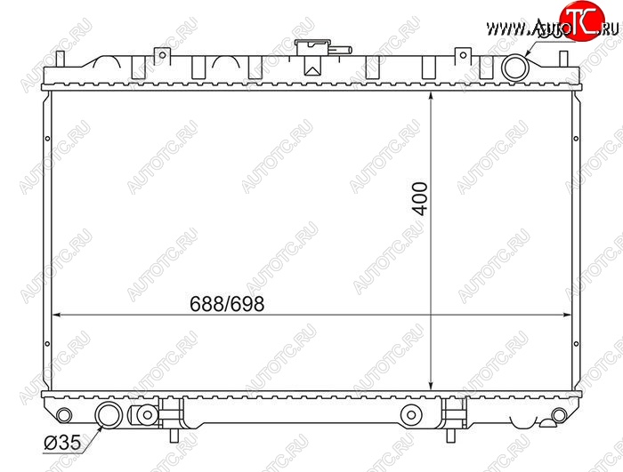 7 649 р. Радиатор двигателя (пластинчатый, МКПП/АКПП) SAT  Nissan Avenir - Tino  с доставкой в г. Набережные‑Челны