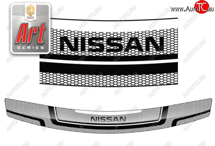 2 369 р. Дефлектор капота CA-Plastiс  Nissan Bassara (1999-2003) (серия Art белая)  с доставкой в г. Набережные‑Челны