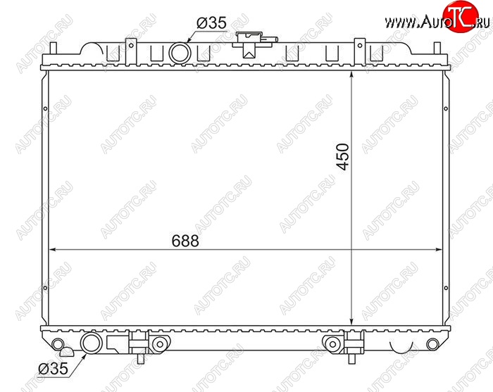 9 499 р. Радиатор двигателя (пластинчатый, МКПП/АКПП) SAT  Nissan Bassara - Serena  2  с доставкой в г. Набережные‑Челны