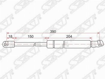 Газовый упор капота SAT Nissan Maxima A33 дорестайлинг (2000-2003)