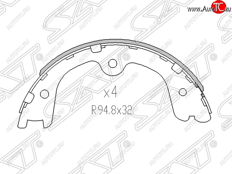 1 699 р. Колодки тормозные SAT (задние)  Nissan Frontier  2 - Pathfinder  R51  с доставкой в г. Набережные‑Челны