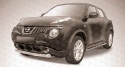 Защита переднего бампера из короткой трубы диаметром 76 мм Slitkoff Nissan Juke 1 YF15 дорестайлинг (2010-2014)