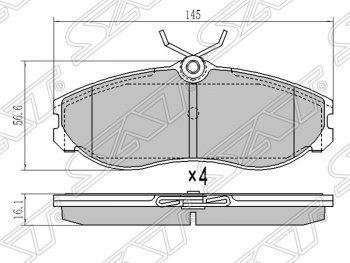 Колодки тормозные SAT (задние)  Mistral, Serena  1, Terrano2  R50