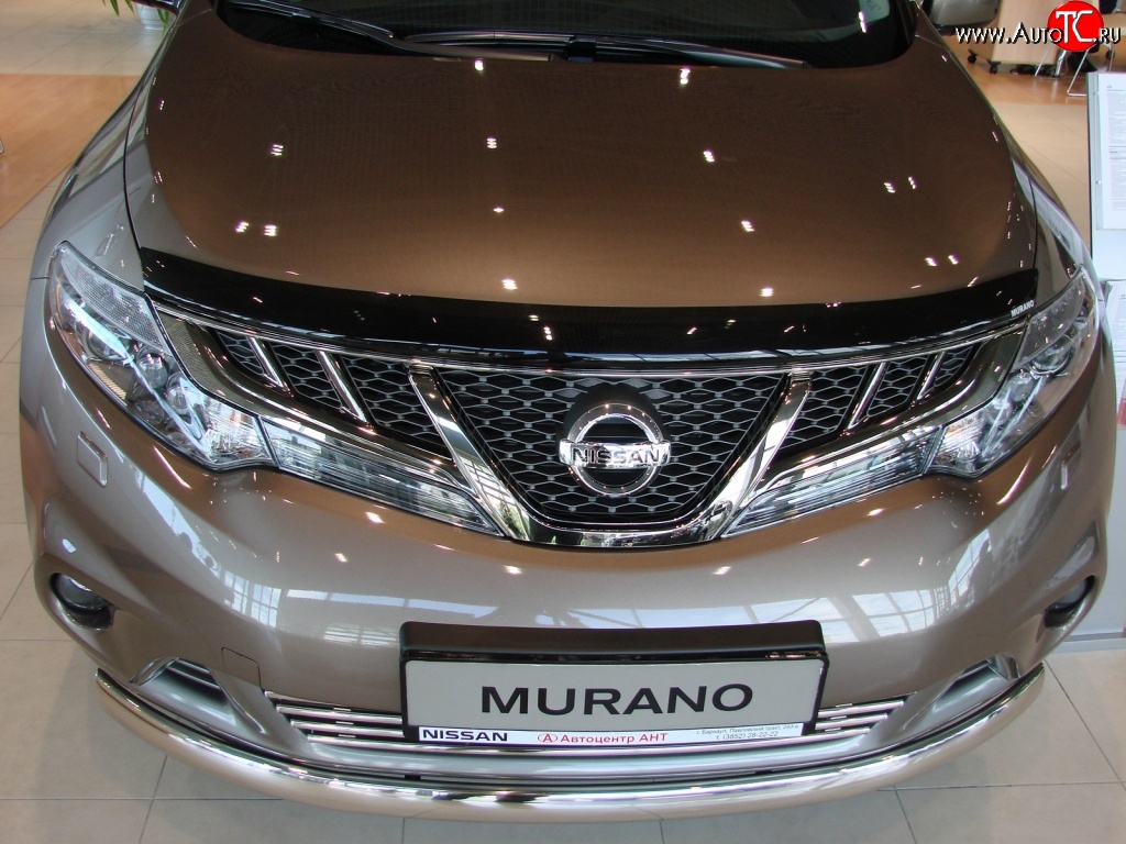 2 879 р. Дефлектор капота NovLine Nissan Murano 2 Z51 дорестайлинг (2008-2011)  с доставкой в г. Набережные‑Челны