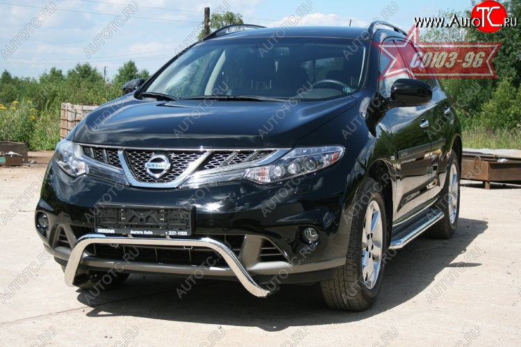 13 679 р. Защита переднего бампера Souz-96 (d60) Nissan Murano 2 Z51 рестайлинг (2010-2016)  с доставкой в г. Набережные‑Челны