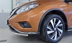 16 899 р. Защита переднего бампера (Ø42 мм, нержавейка) SLITKOFF  Nissan Murano  3 Z52 (2015-2022) дорестайлинг  с доставкой в г. Набережные‑Челны. Увеличить фотографию 3