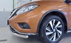 16 849 р. Защита переднего бампера (Ø63 мм, нержавейка) SLITKOFF Nissan Murano 3 Z52 дорестайлинг (2015-2022)  с доставкой в г. Набережные‑Челны. Увеличить фотографию 3