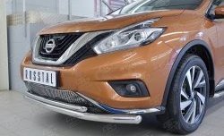 19 999 р. Защита переднего бампера (2 трубыØ63 и 42 мм, нержавейка) SLITKOFF  Nissan Murano  3 Z52 (2015-2022) дорестайлинг  с доставкой в г. Набережные‑Челны. Увеличить фотографию 4