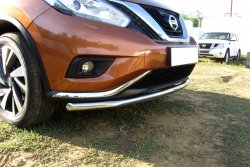 Одинарная защита переднего бампера диаметром 57 мм Slitkoff Nissan (Нисан) Murano (Мурано)  3 Z52 (2015-2022) 3 Z52 дорестайлинг