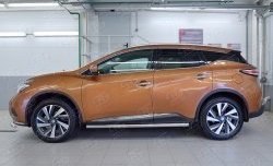 21 999 р. Защита порогов из круглой трубы диаметром 63 мм SLITKOFF  Nissan Murano  3 Z52 (2015-2024) дорестайлинг, рестайлинг  с доставкой в г. Набережные‑Челны. Увеличить фотографию 2