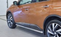 21 999 р. Защита порогов из круглой трубы диаметром 63 мм SLITKOFF  Nissan Murano  3 Z52 (2015-2024) дорестайлинг, рестайлинг  с доставкой в г. Набережные‑Челны. Увеличить фотографию 3