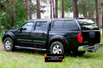 6 849 р. Молдинги дверей RA (широкие, комплект)  Nissan Navara  2 D40 (2004-2010) дорестайлинг (Поверхность глянец (под покраску), Неокрашенные)  с доставкой в г. Набережные‑Челны. Увеличить фотографию 2