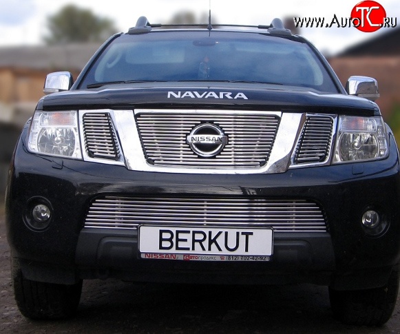 6 799 р. Декоративная вставка решетки радиатора (рестайлинг) Berkut Nissan Navara 2 D40 дорестайлинг (2004-2010)  с доставкой в г. Набережные‑Челны