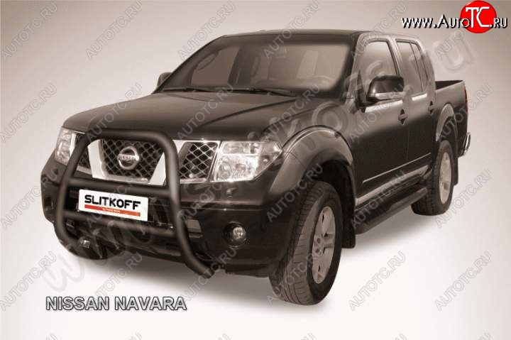 29 999 р. Кенгурятник d76 высокий Nissan Navara 2 D40 дорестайлинг (2004-2010) (Цвет: серебристый)  с доставкой в г. Набережные‑Челны