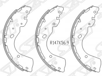 Колодки тормозные SAT (задние) Nissan (Нисан) Navara (Навара)  2 D40 (2004-2010) 2 D40 дорестайлинг