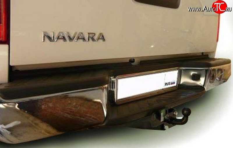 8 189 р. Фаркоп (бампер со ступенькой) NovLine Nissan Navara 2 D40 дорестайлинг (2004-2010)  с доставкой в г. Набережные‑Челны