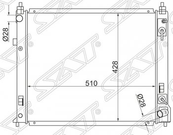 Радиатор двигателя (пластинчатый, МКПП/АКПП) SAT Nissan Note 2 E12 рестайлинг (2016-2020)
