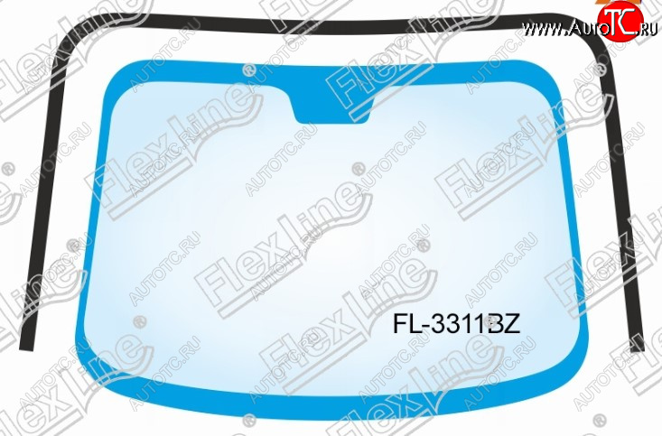 2 079 р. Молдинг лобового стекла FlexLine Nissan Note 1 E11 рестайлинг (2008-2013)  с доставкой в г. Набережные‑Челны