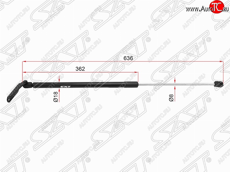 979 р. Левый упор крышки багажника (газовый) SAT  Nissan Note  2 (2012-2016) E12 дорестайлинг  с доставкой в г. Набережные‑Челны