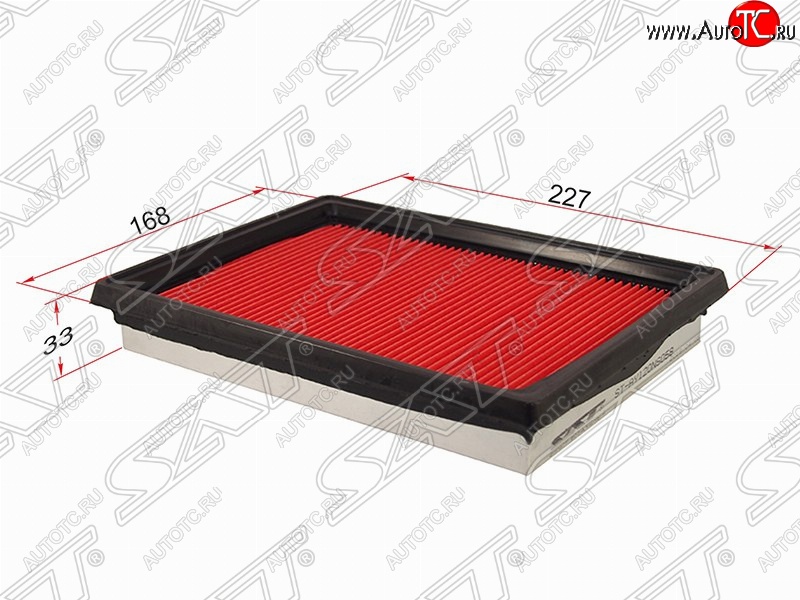 264 р. Фильтр воздушный двигателя SAT (227х168х33 mm)  Nissan Note  2 (2012-2020) E12 дорестайлинг, E12 рестайлинг  с доставкой в г. Набережные‑Челны