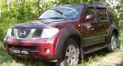 7 749 р. Молдинги дверей RA (широкие, комплект) Nissan Pathfinder R51 дорестайлинг (2004-2007) (Поверхность глянец (под окраску), Неокрашенные)  с доставкой в г. Набережные‑Челны. Увеличить фотографию 2