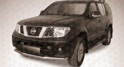 13 499 р. Одинарная защита переднего бампера из трубы диаметром 76 мм Slitkoff  Nissan Pathfinder  R51 (2004-2007) дорестайлинг (Нержавейка, Полированная)  с доставкой в г. Набережные‑Челны. Увеличить фотографию 1