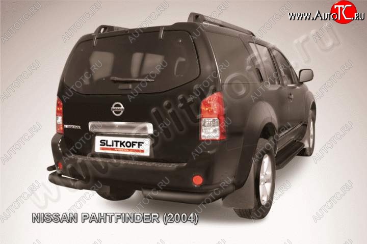 9 999 р. Уголки d76+d42 двойные  Nissan Pathfinder  R51 (2004-2007) дорестайлинг (Цвет: серебристый)  с доставкой в г. Набережные‑Челны