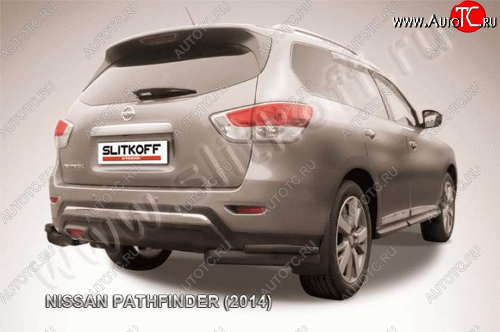 12 399 р. Уголки d76+d42 двойные  Nissan Pathfinder  R52 (2012-2017) дорестайлинг (Цвет: серебристый)  с доставкой в г. Набережные‑Челны