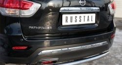 13 999 р. Защита заднего бампера (Ø63 мм, нержавейка) SLITKOFF Nissan Pathfinder R52 дорестайлинг (2012-2017)  с доставкой в г. Набережные‑Челны. Увеличить фотографию 2