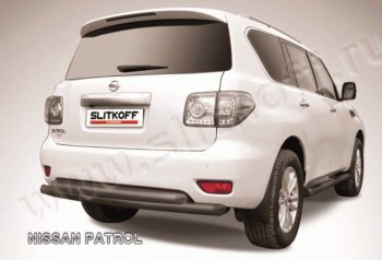 Защита задняя Slitkoff Nissan (Нисан) Patrol (Патрол)  6 (2010-2014) 6 Y62 дорестайлинг