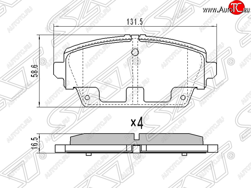 1 399 р. Колодки тормозные SAT (передние, 1.6/1.8)  Nissan Primera ( 3 седан,  3 универсал) - Tino  с доставкой в г. Набережные‑Челны