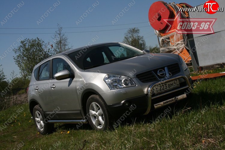 10 889 р. Защита переднего бампера Souz-96 (d60) Nissan Qashqai 1 дорестайлинг (2007-2010)  с доставкой в г. Набережные‑Челны