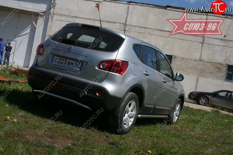 8 009 р. Защита заднего бампера Souz-96 (d42) Nissan Qashqai 1 дорестайлинг (2007-2010)  с доставкой в г. Набережные‑Челны