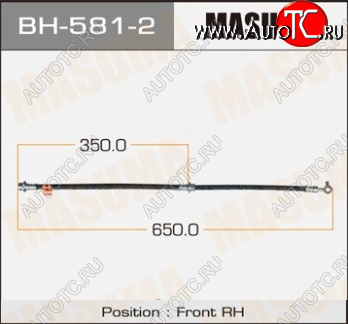 1 429 р. Правый передний тормозной шланг MASUMA Nissan Qashqai 1 дорестайлинг (2007-2010)  с доставкой в г. Набережные‑Челны