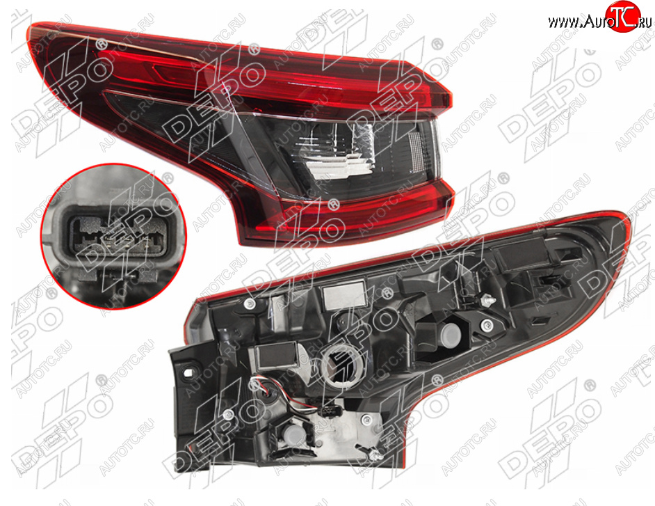 10 399 р. Левый фонарь задний DEPO  Nissan Qashqai  2 (2017-2022) J11 рестайлинг  с доставкой в г. Набережные‑Челны