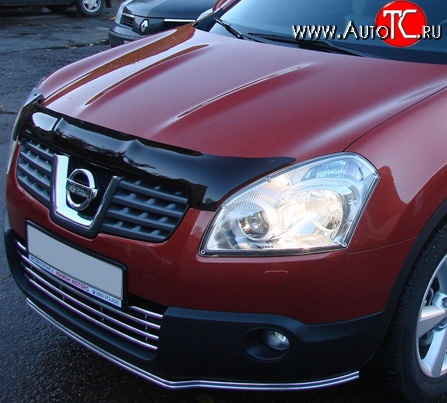 3 199 р. Дефлектор капота NovLine  Nissan Qashqai +2  1 (2008-2010) J10 дорестайлинг  с доставкой в г. Набережные‑Челны