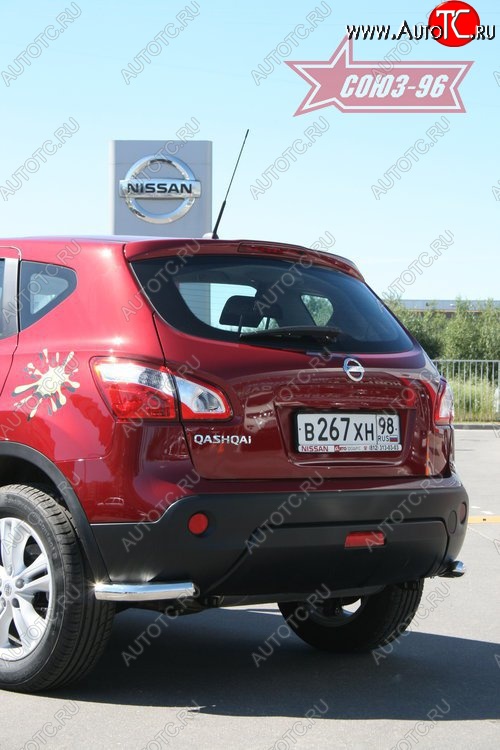 9 179 р. Защита заднего бампера из боковых уголков Souz-96 (d60) Nissan Qashqai +2 1 J10 дорестайлинг (2008-2010)  с доставкой в г. Набережные‑Челны