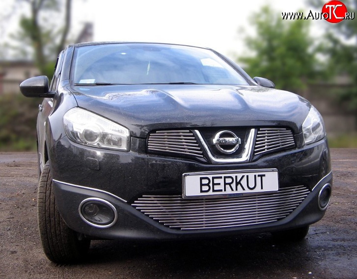 6 299 р. Декоративная вставка воздухозаборника Berkut Nissan Qashqai 1 J10 рестайлинг (2010-2013)  с доставкой в г. Набережные‑Челны