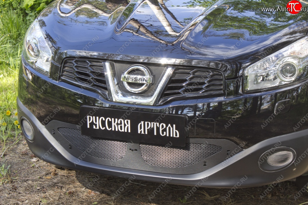 2 099 р. Защитная сетка решетки переднего бампера РА  Nissan Qashqai  1 (2010-2013) J10 рестайлинг  с доставкой в г. Набережные‑Челны