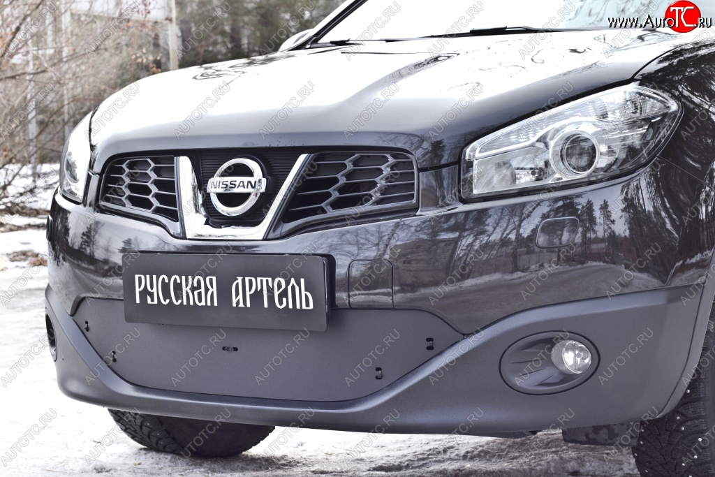 1 369 р. Зимняя заглушка решетки переднего бампера РА Nissan Qashqai 1 J10 рестайлинг (2010-2013)  с доставкой в г. Набережные‑Челны