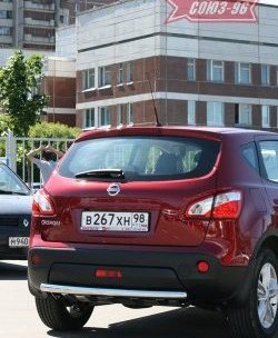 15 929 р. Защита заднего бампера Souz-96 (d60 с элементами из профиля) Nissan Qashqai 1 J10 рестайлинг (2010-2013)  с доставкой в г. Набережные‑Челны. Увеличить фотографию 1