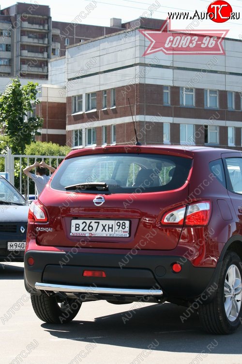 15 929 р. Защита заднего бампера Souz-96 (d60 с элементами из профиля) Nissan Qashqai 1 J10 рестайлинг (2010-2013)  с доставкой в г. Набережные‑Челны