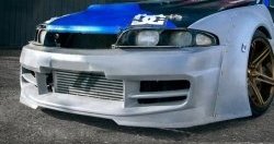 24 599 р. Передний бампер Rocket Banny Nissan Skyline R33 (1993-1998) (Неокрашенный)  с доставкой в г. Набережные‑Челны. Увеличить фотографию 2