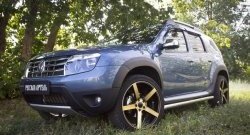 6 249 р. Накладки колесных арок RA (короткие, комплект)  Renault Duster  HS (2010-2015) дорестайлинг (Поверхность шагрень)  с доставкой в г. Набережные‑Челны. Увеличить фотографию 3