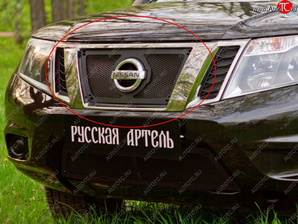 1 379 р. Защитная сетка решетки радиатора РА  Nissan Terrano  D10 (2013-2022) дорестайлинг, рестайлинг  с доставкой в г. Набережные‑Челны