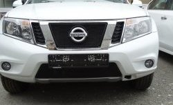 1 469 р. Нижняя сетка на бампер Russtal (черная) Nissan Terrano D10 дорестайлинг (2013-2016)  с доставкой в г. Набережные‑Челны. Увеличить фотографию 2